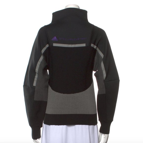 STELLA MCCARTNEY FOR ADIDAS Turtleneck Long Sleeve Zip Sweatshirt - Picture 3 of 3
